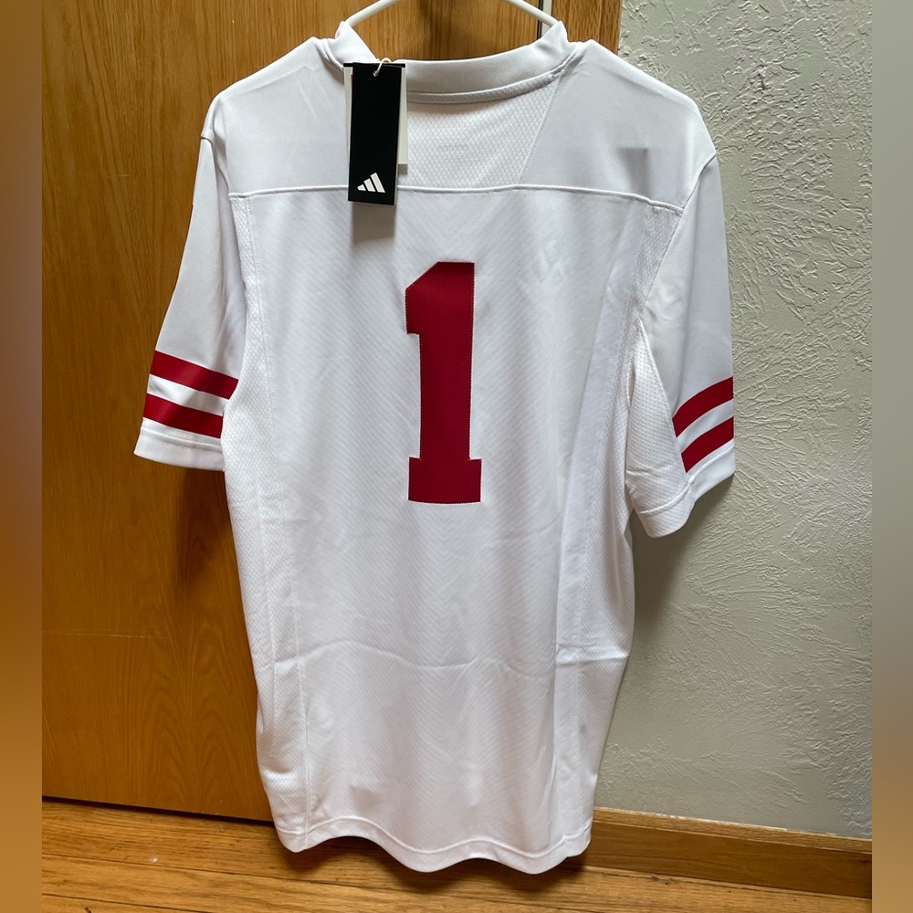 NWT Adidas Nebraska Football Away Jersey - Picture 2 of 4
